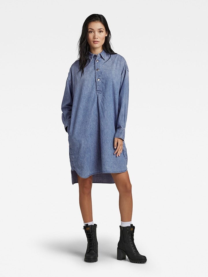 

Длинное платье G-Star Jeans, голубой