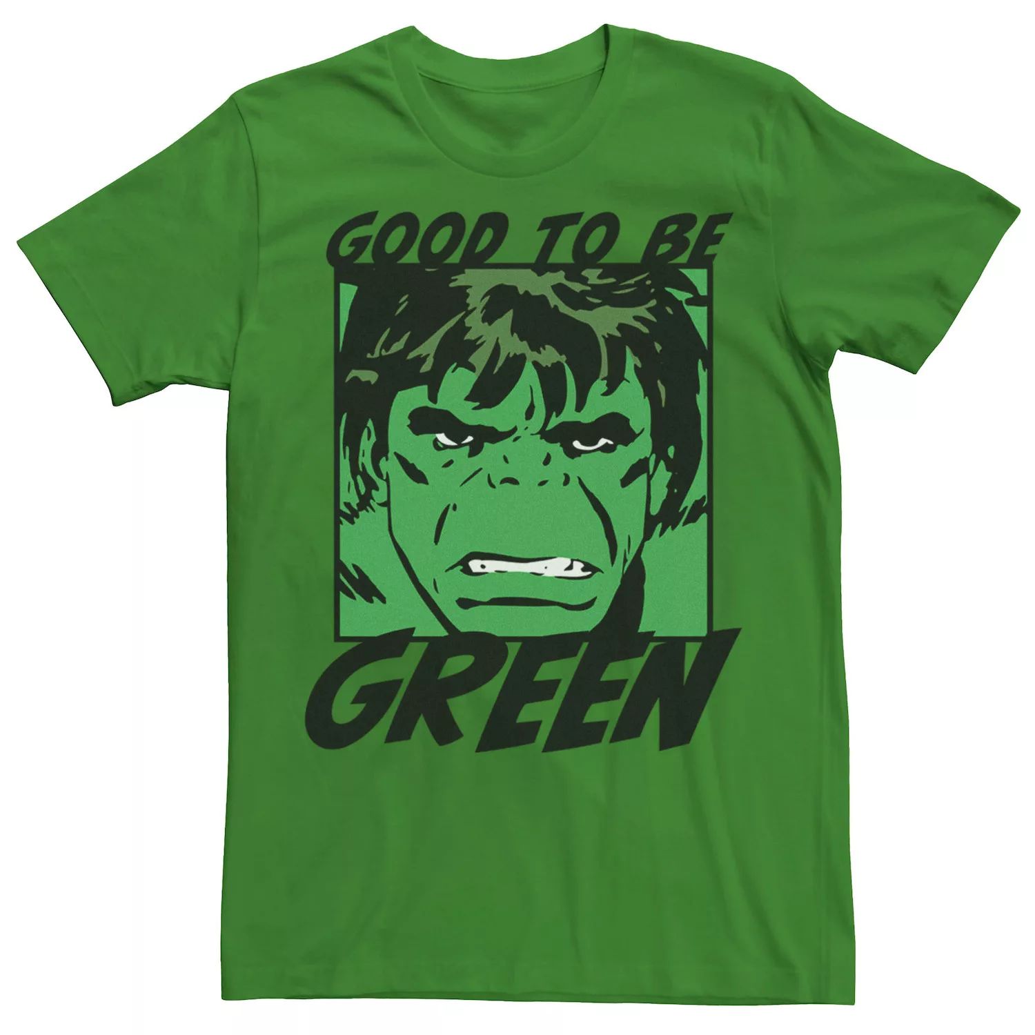 Мужская зеленая футболка «Мстители, День Святого Патрика, Халк, хорошо быть» Marvel