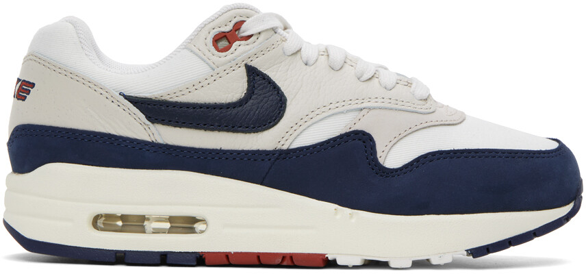 

Бело-темно-синие кроссовки Nike Air Max 1 86 OG G, Синий