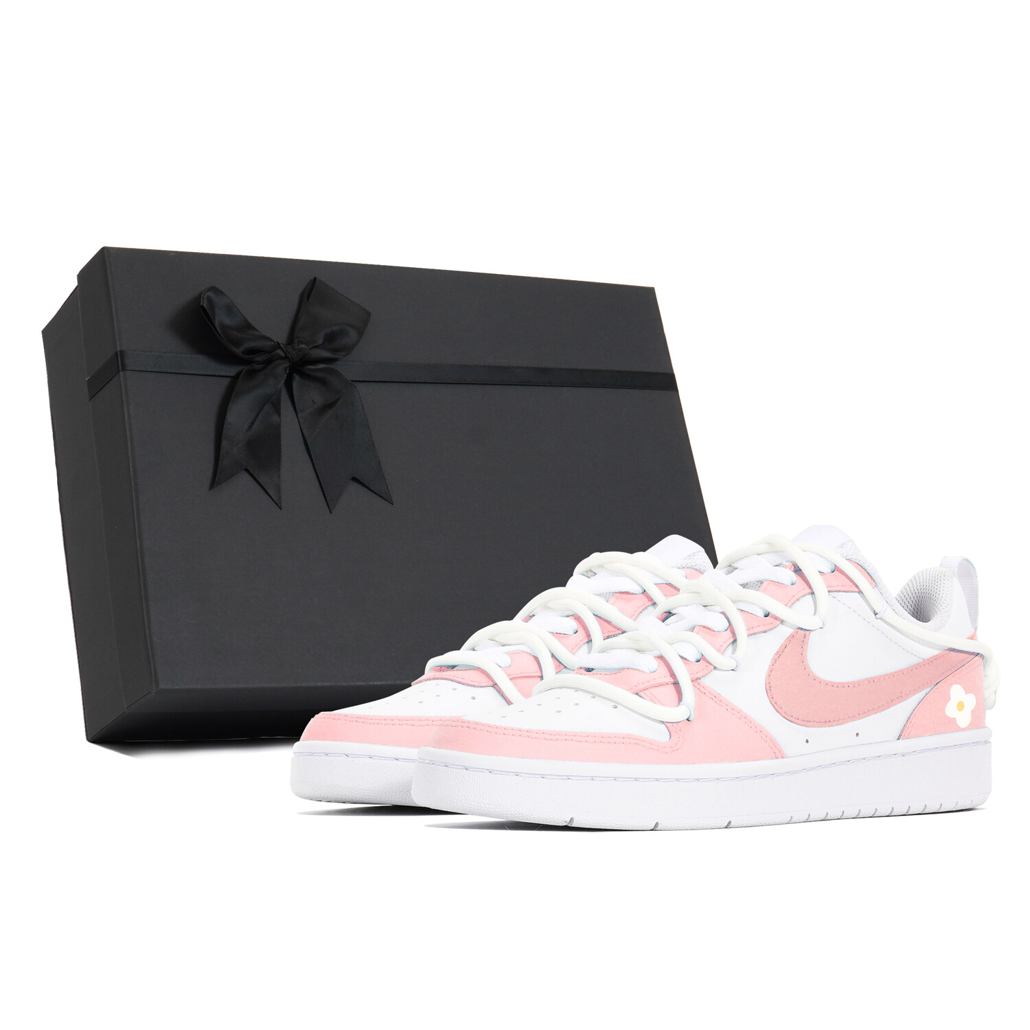 

Кроссовки Nike Court Borough 2 Skateboarding Shoes Women's Low-top Pink, белый
