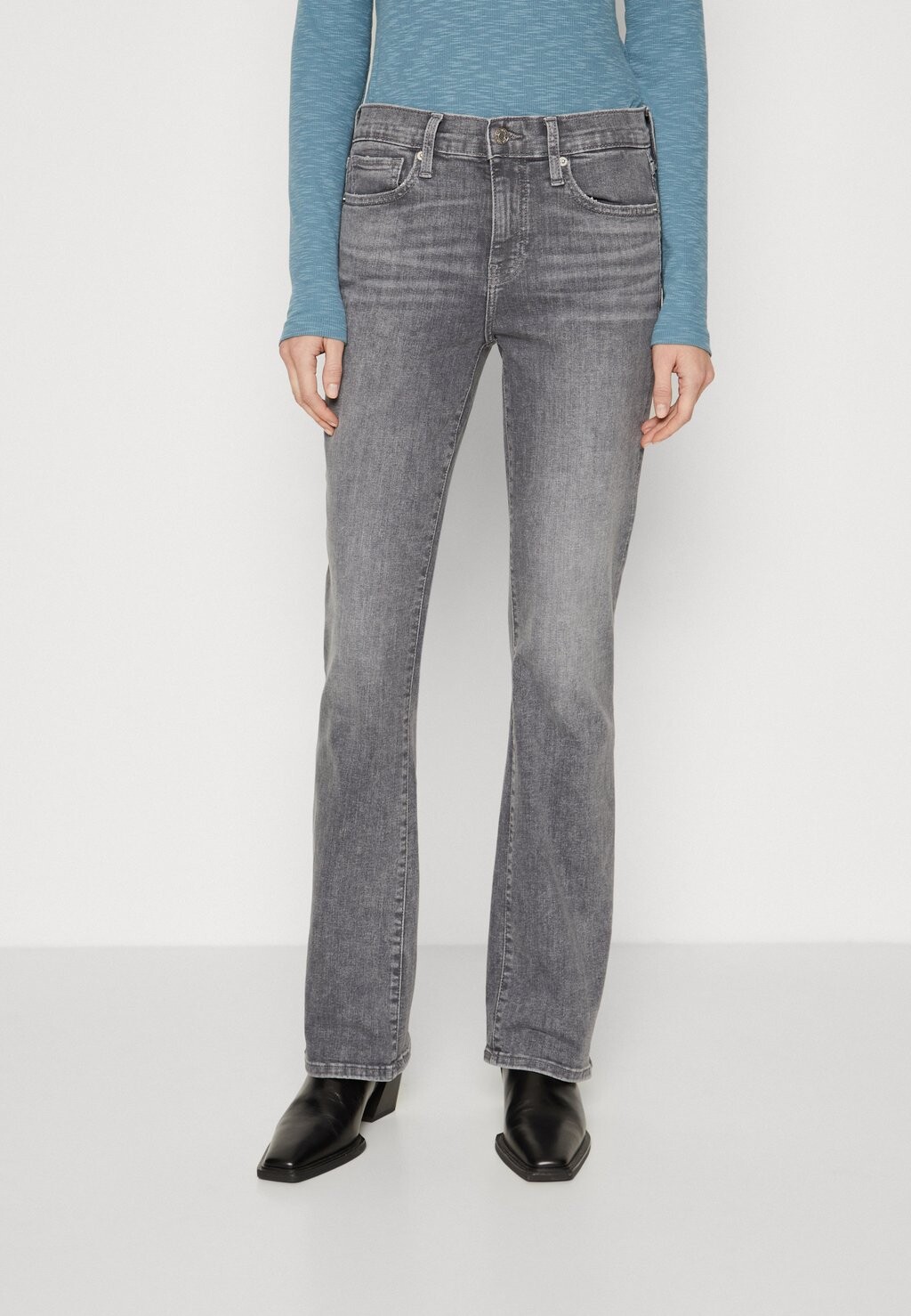 

Джинсы Bootcut GAP, серый деним