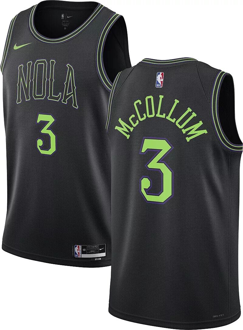 

Мужская черная майка Nike City Edition New Orleans Pelicans CJ McCollum #3 2023-24