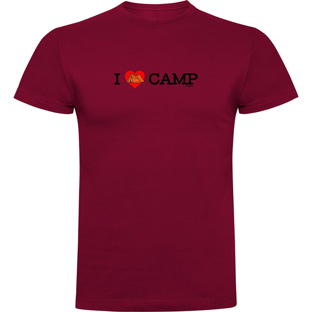 Футболка с коротким рукавом Kruskis I Love Camp, красный футболка унисекс с надписью i love my hot girl 100% хлопок с коротким рукавом
