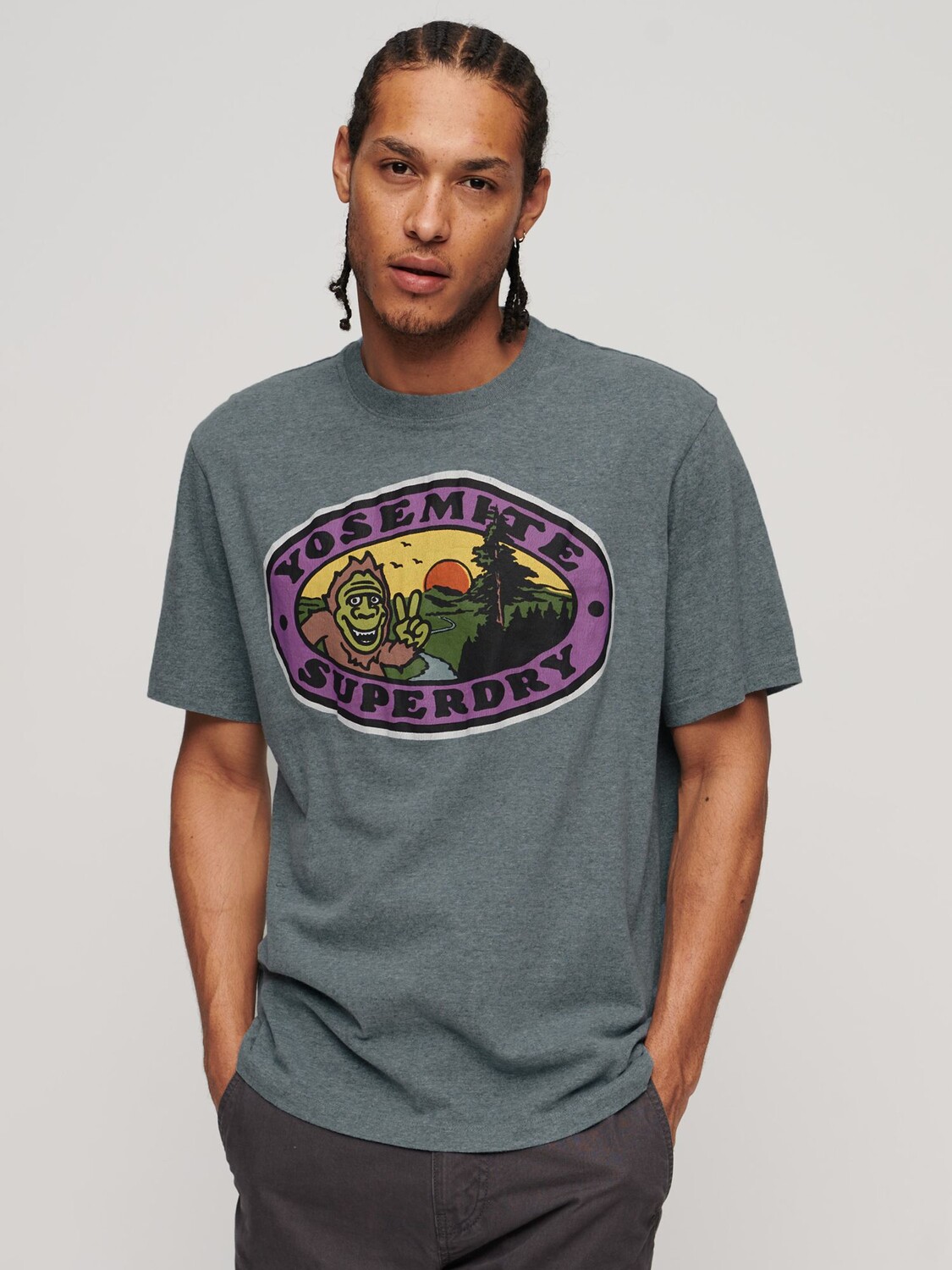 

Футболка с графическим рисунком Travel Postcard Superdry, пустынная небесно-голубая песчинка, Синий