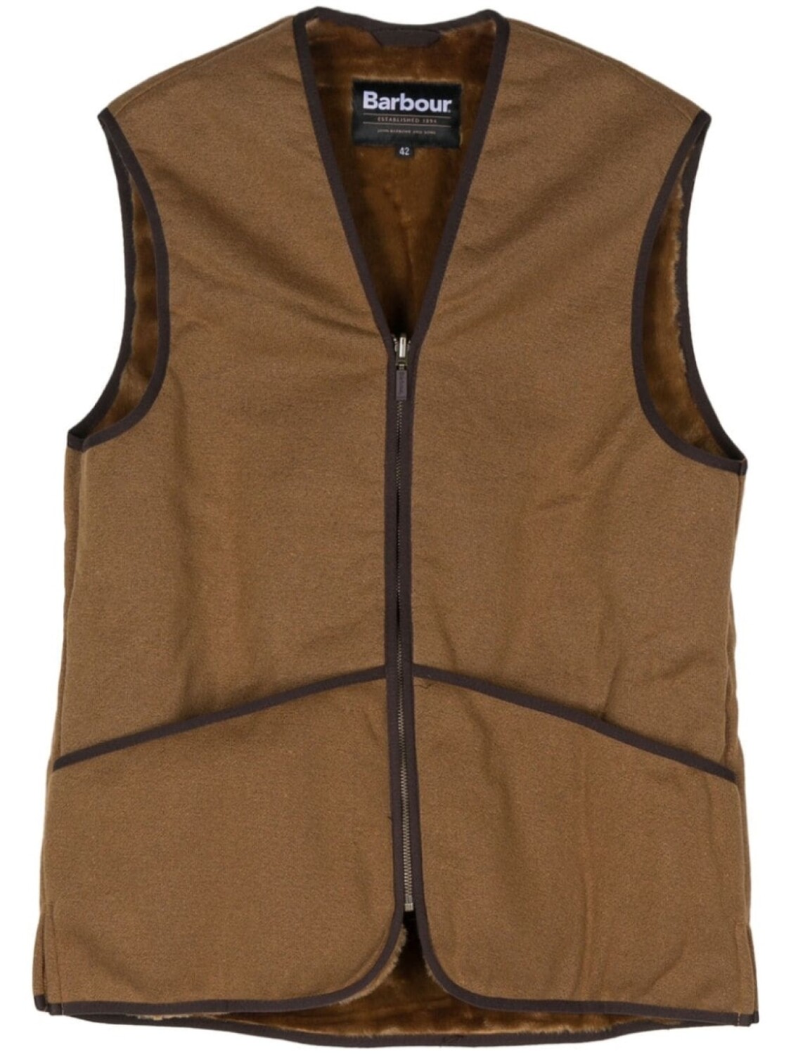 

Barbour жилет с контрастной отделкой, коричневый