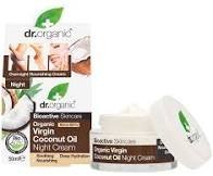 Доктор Organic Bioactive Skincare, ночной крем с кокосовым маслом, 50 мл, Dr.Organic