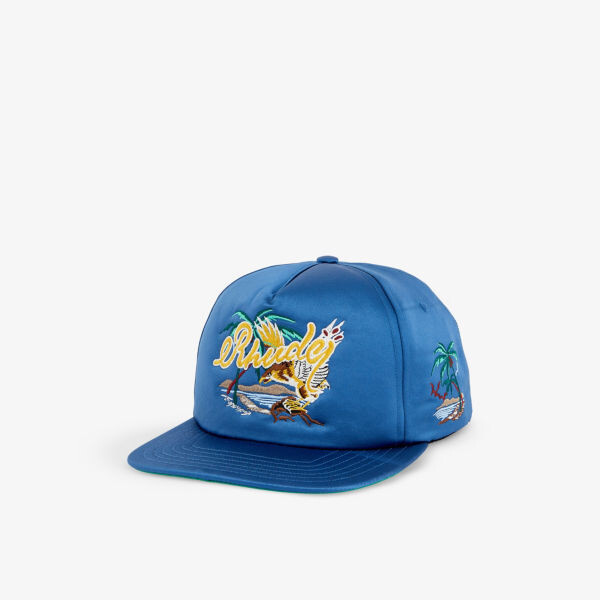 

Атласная кепка с фирменной вышивкой palm eagles Rhude, синий