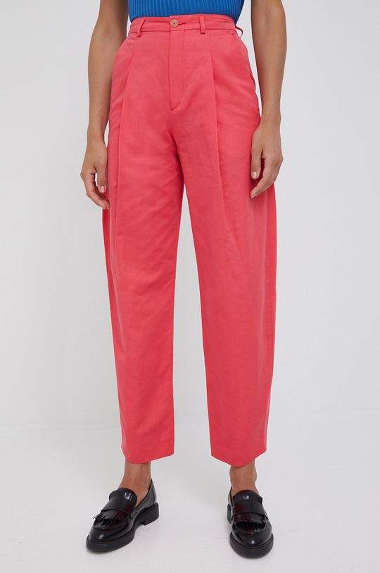 Хлопковые брюки Drykorn, розовый хлопковые брюки бэгги розовый