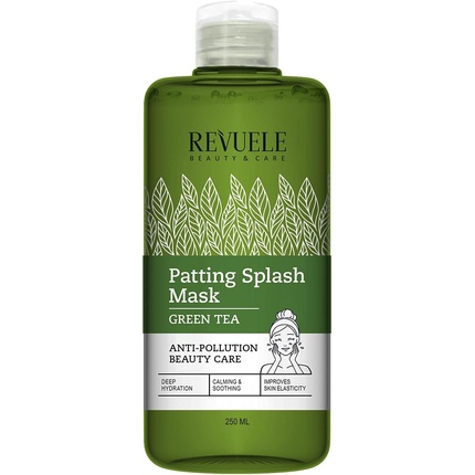 Revuele Patting Splash Green Tea Mask 250 мл — 100% натуральный и органический — защищает кожу от загрязнений и ежедневного стресса — Уход за кожей