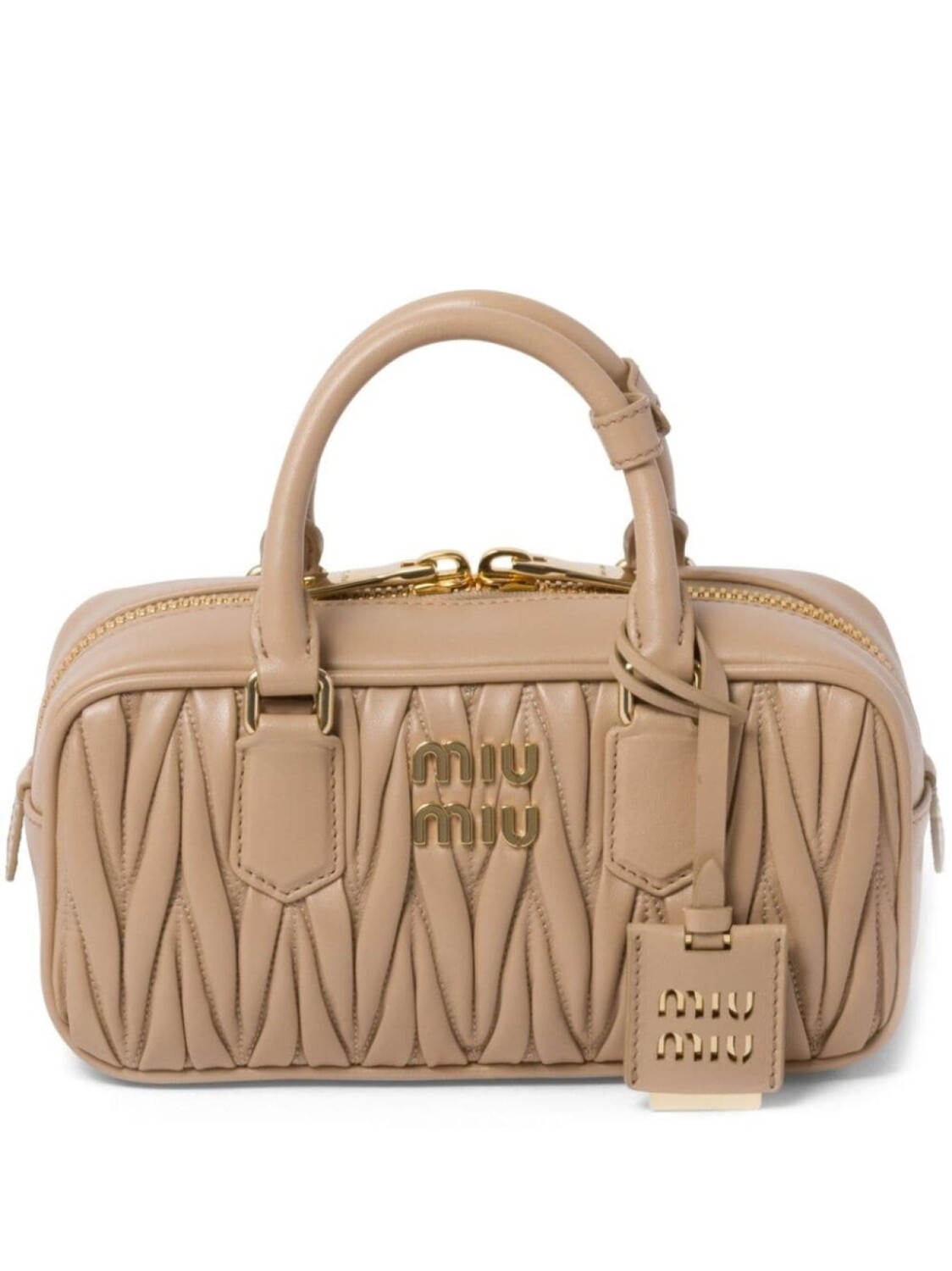 

Miu Miu стеганая сумка Arcadie, серый