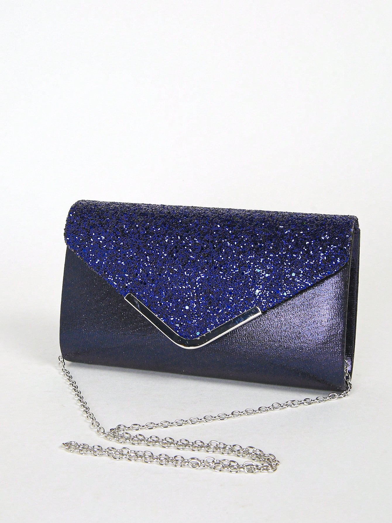 Женская вечерняя сумка-конверт, королевский синий