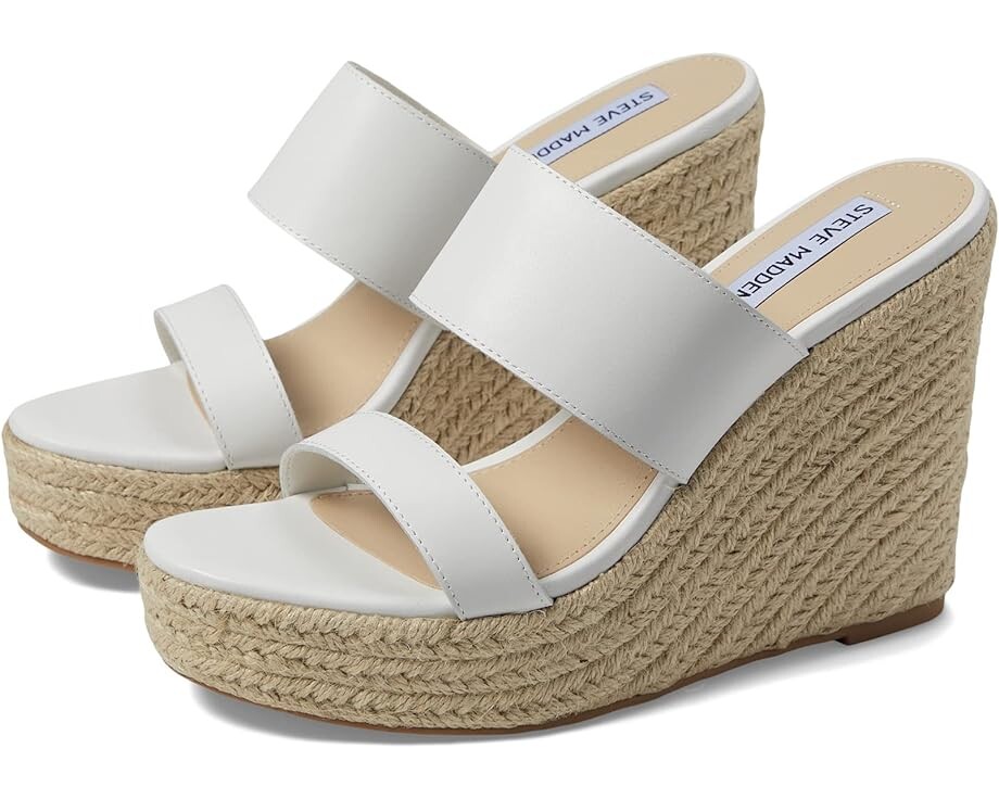 

Туфли Steve Madden Sunrise Wedge Sandal, цвет White Leather