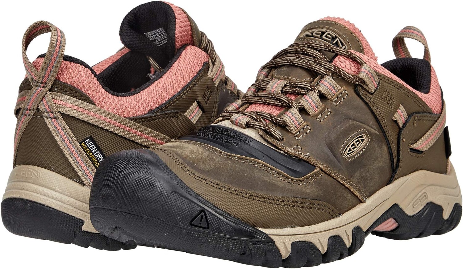 

Походная обувь Ridge Flex WP KEEN, цвет Timberwolf/Brick Dust