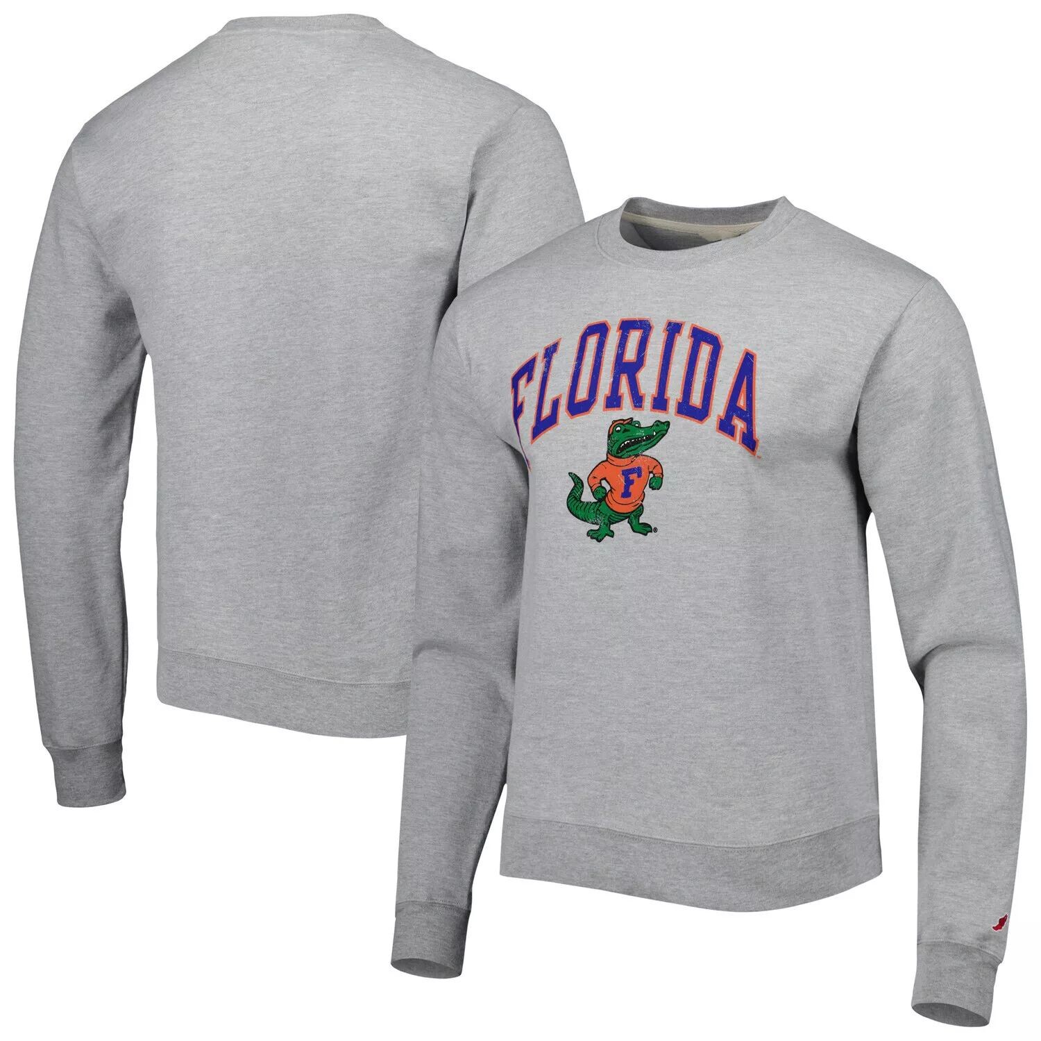

Мужская лига студенческая одежда Серый флисовый пуловер Florida Gators 1965 Arch Essential Толстовка