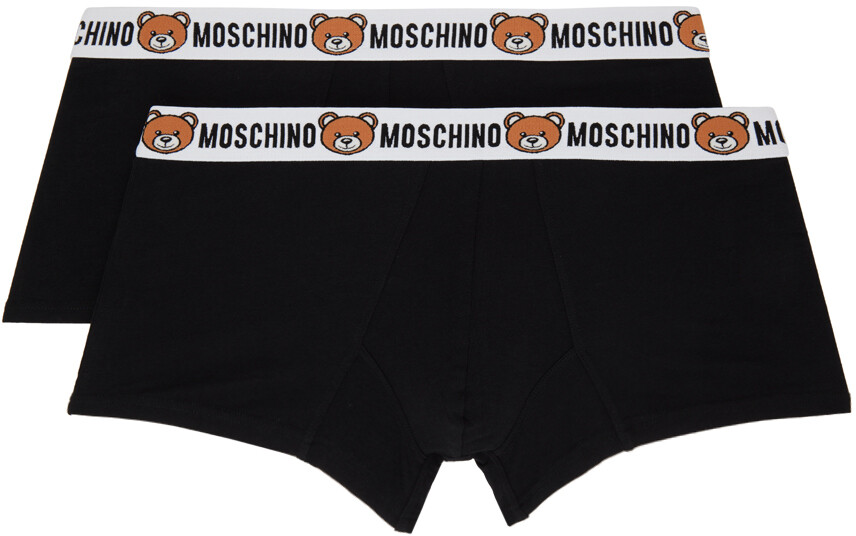 

Комплект двух черных боксеров Moschino