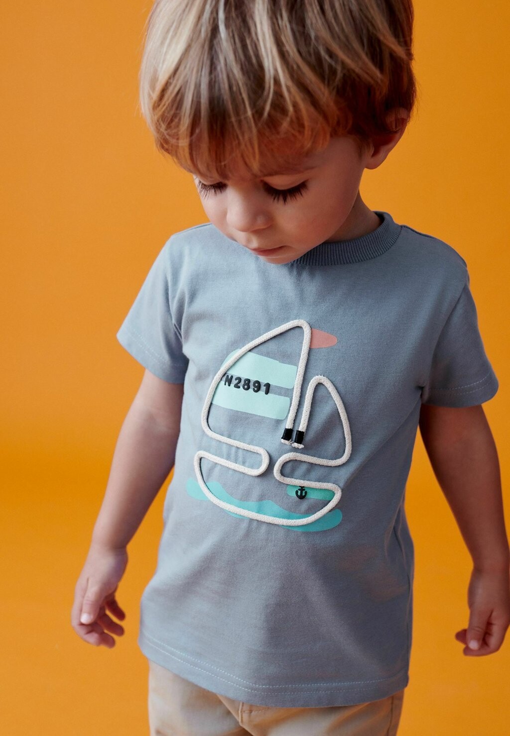 

Футболка с принтом SHORT SLEEVE REGULAR FIT Next, цвет blue boat