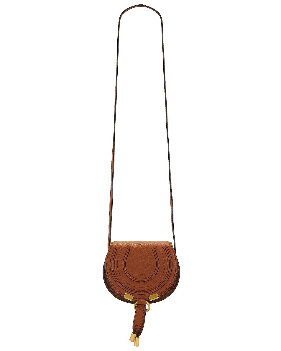 

Сумка кросс-боди Chloe Nano Marcie Saddle, загар