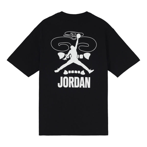 Футболка Air Jordan Alphabet Round Neck Short Sleeve T-Shirt Unisex Black, черный obtained enslavement short sleeve unisex t shirt black metal norway