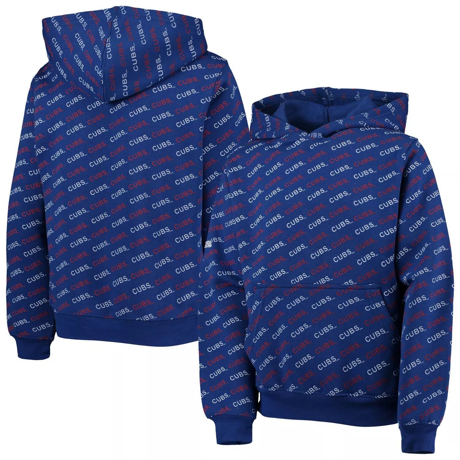 

Пуловер с капюшоном с принтом Youth Stitches Royal Chicago Cubs Stitches