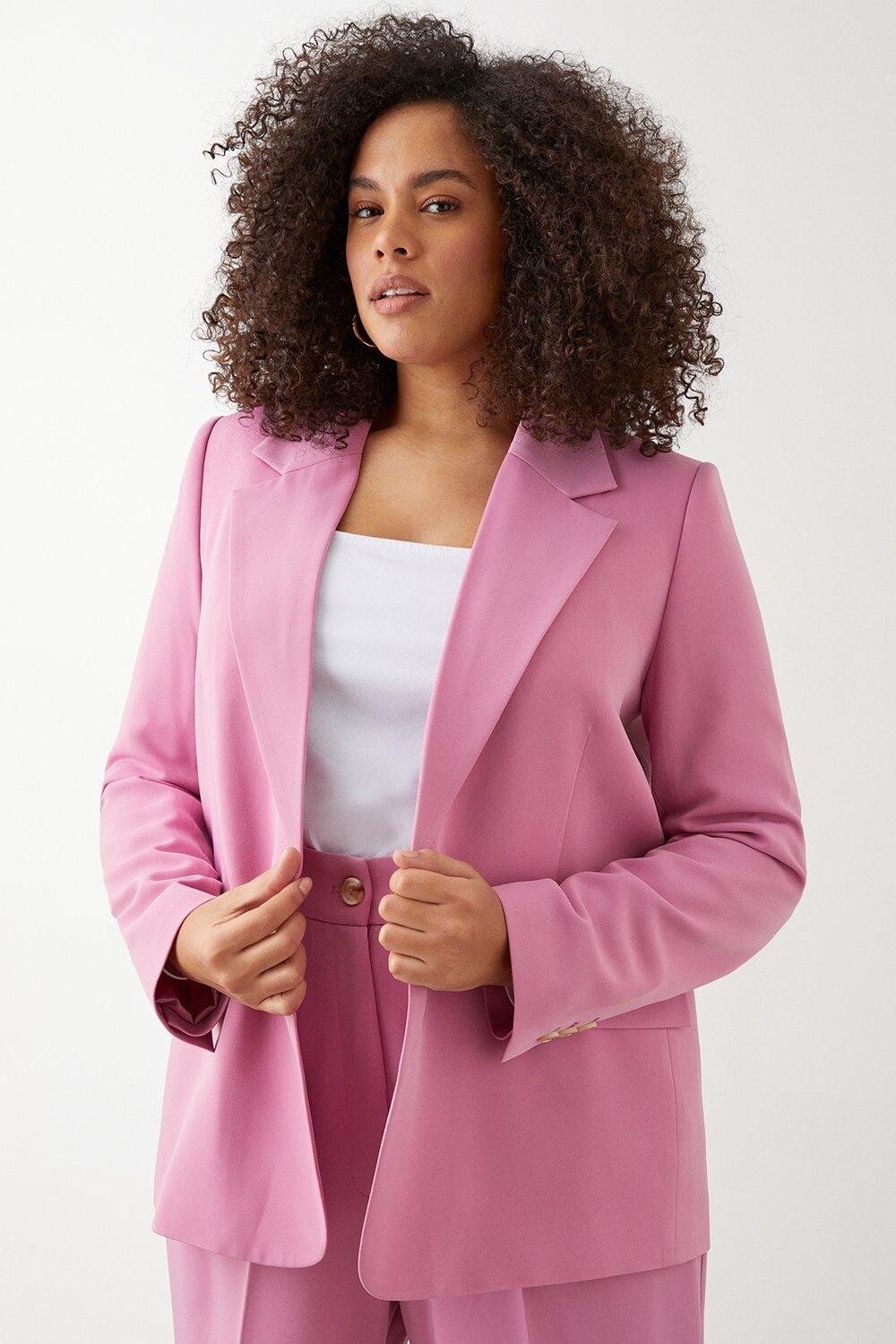 

Блейзер прямого кроя Curve Dorothy Perkins, розовый