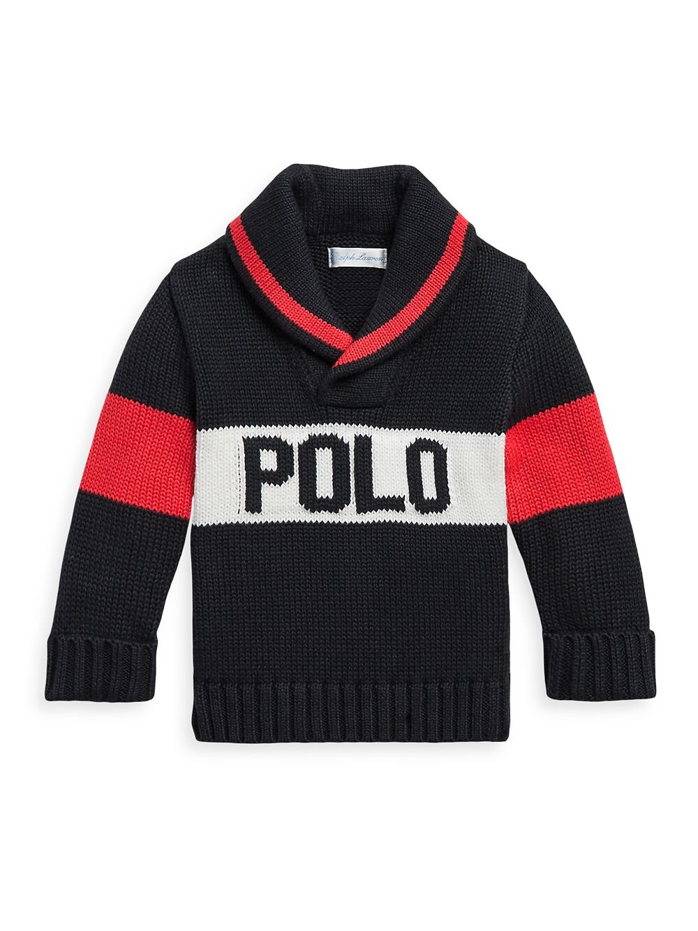 

Свитер с логотипом для мальчика Polo Ralph Lauren, черный