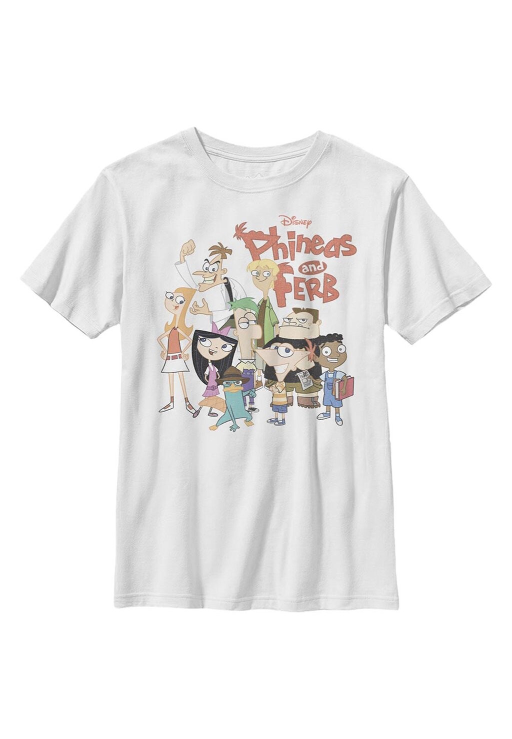 

Футболка с принтом Phineas And Ferb The Group Disney, белый