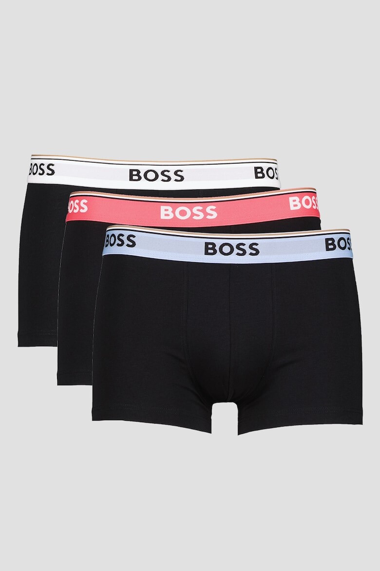 

Хлопковые боксеры с логотипом - 3 пары Boss, белый