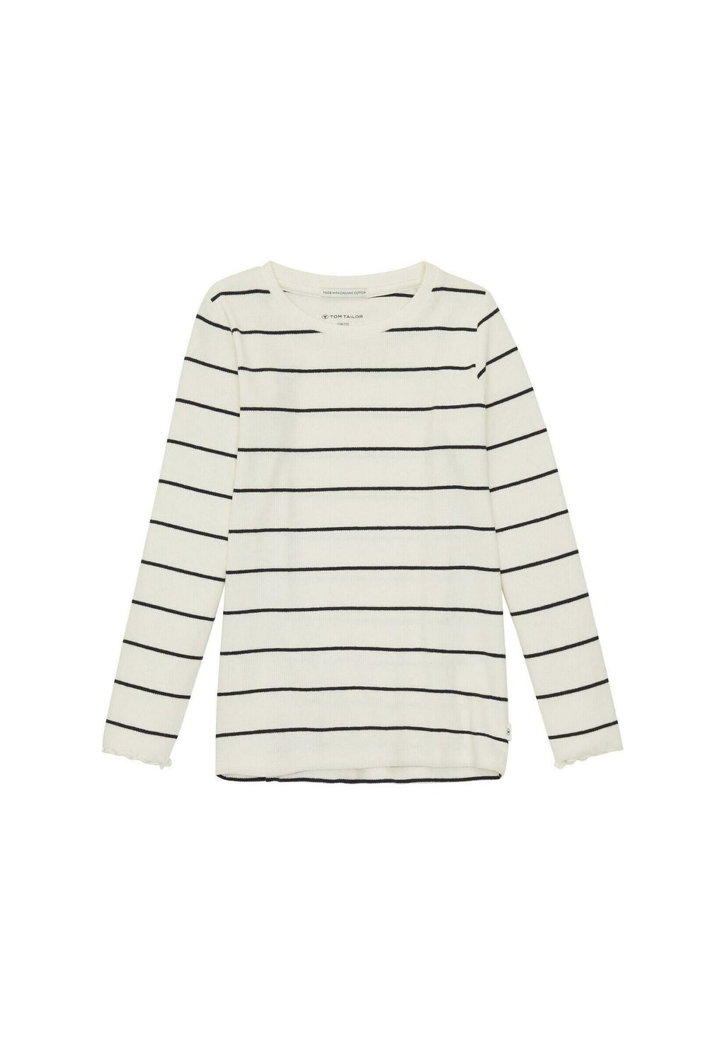 

Футболка с длинным рукавом Langarm TOM TAILOR, цвет off white dark blue stripe