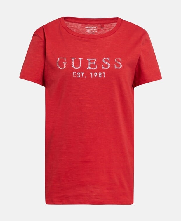 

Футболка Guess, темно-красный