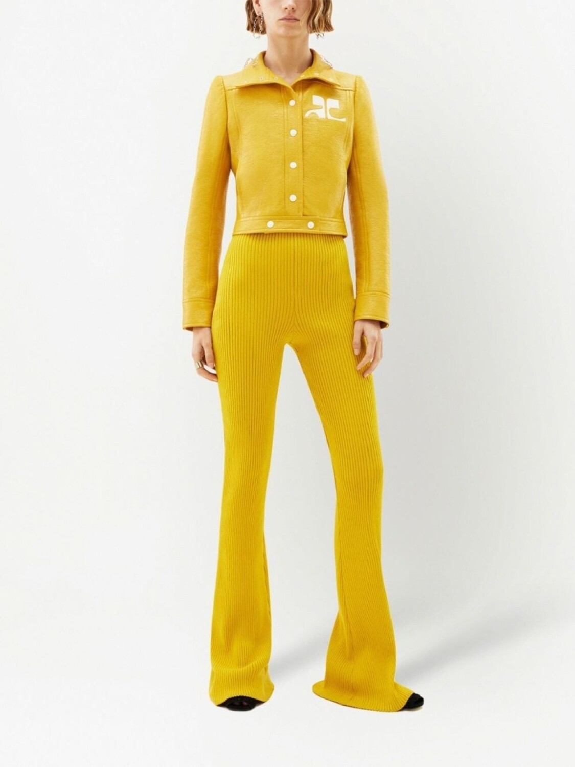 

Courrèges виниловая куртка Iconique, желтый