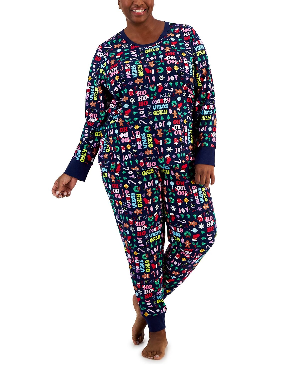 

Праздничный пижамный комплект больших размеров из хлопка Family Pajamas