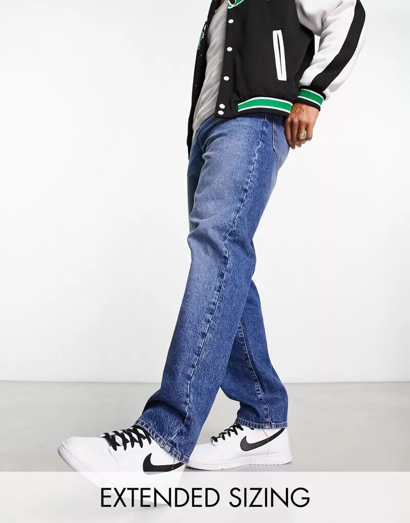 

Темно-синие широкие джинсы ASOS