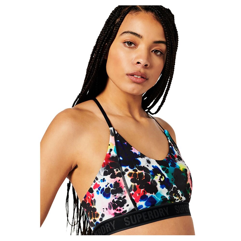 

Спортивный бюстгальтер Superdry Train Mid Impact Elastic Bra, синий