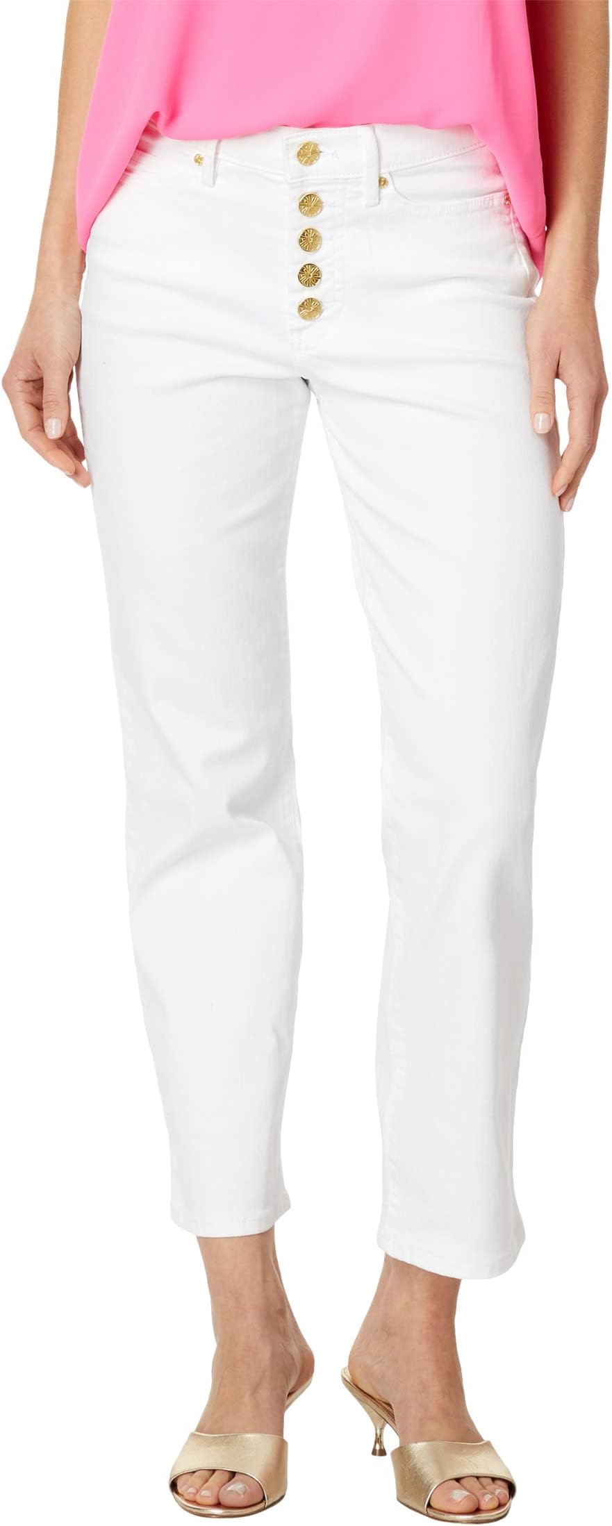 ocean sonic resort Джинсы South Ocean High-Rise Straight Leg Jeans in Resort White Lilly Pulitzer, цвет Resort White