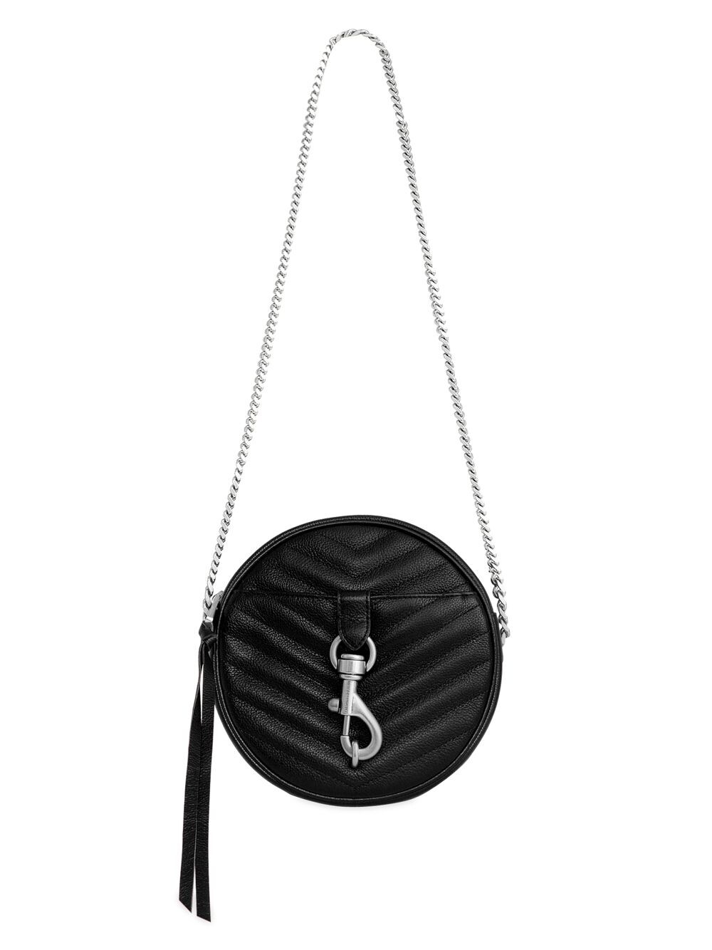 

Круглая сумка через плечо из стеганой кожи Edie Rebecca Minkoff, черный