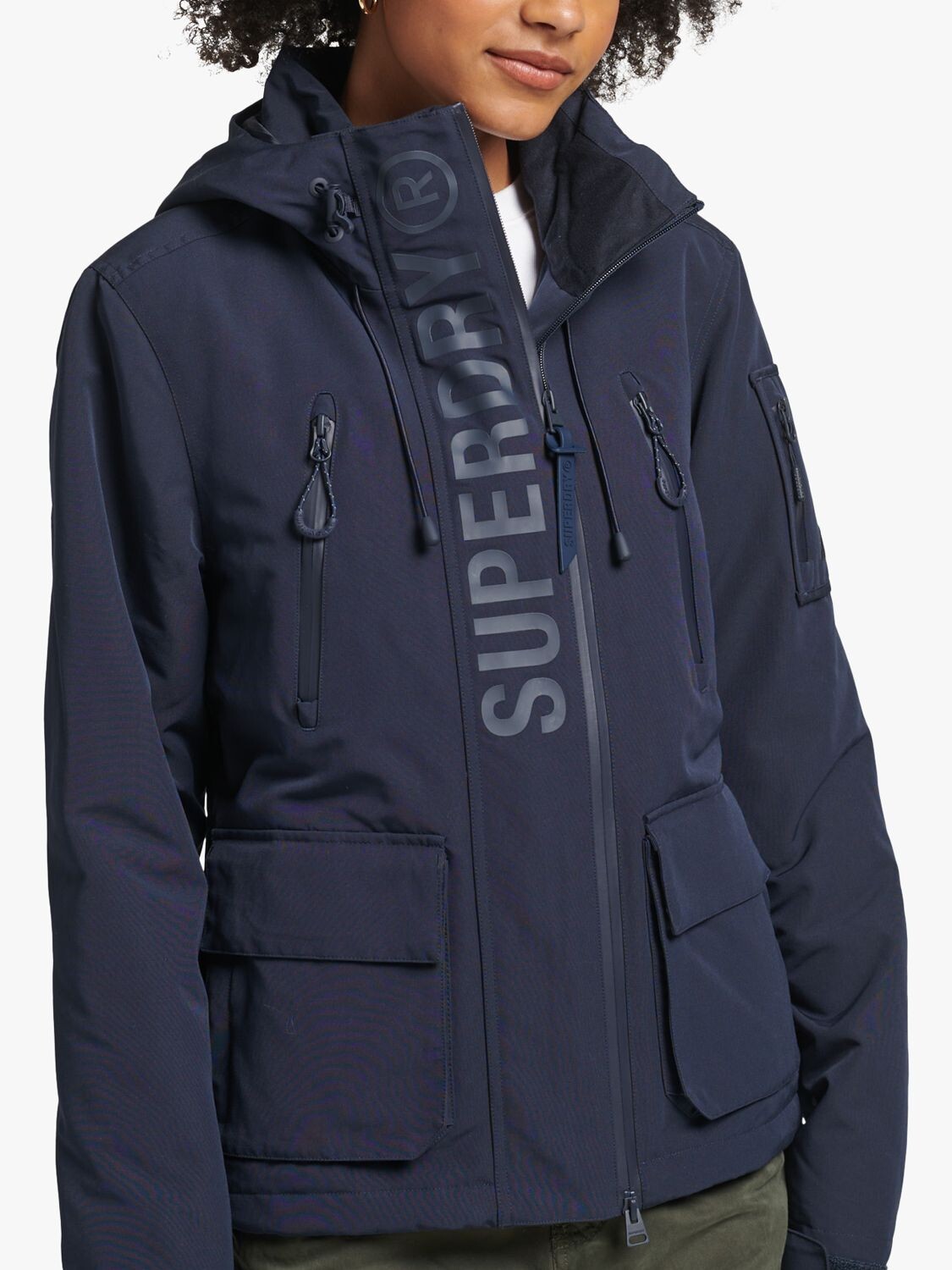 

Куртка-ветровка Superdry с капюшоном Ultimate SD-Windbreaker, темно-синяя, Синий