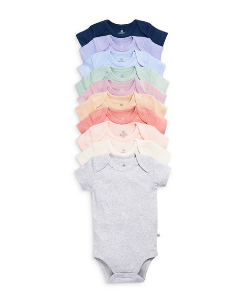 Набор из 10 боди с короткими рукавами для девочек — для малышей Honest Baby, цвет Multi