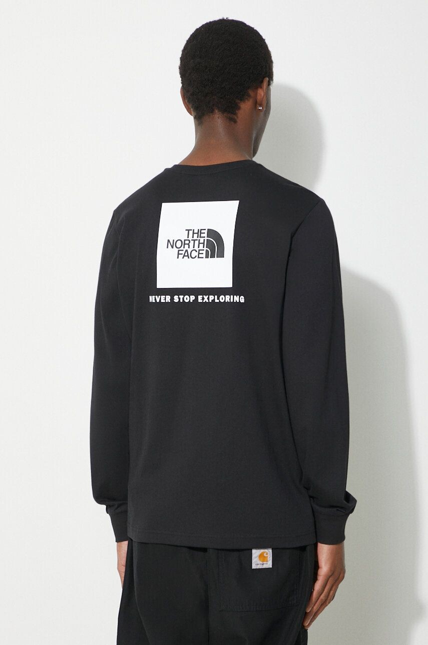 

Хлопковый топ с длинными рукавами The North Face Футболка Redbox размера M L/S, черный