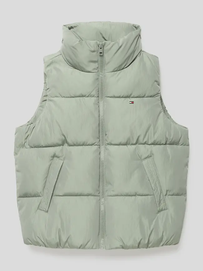 

Стеганый жилет с фирменной строчкой модель "BRANDED PUFFER VEST" Tommy Hilfiger, зеленый