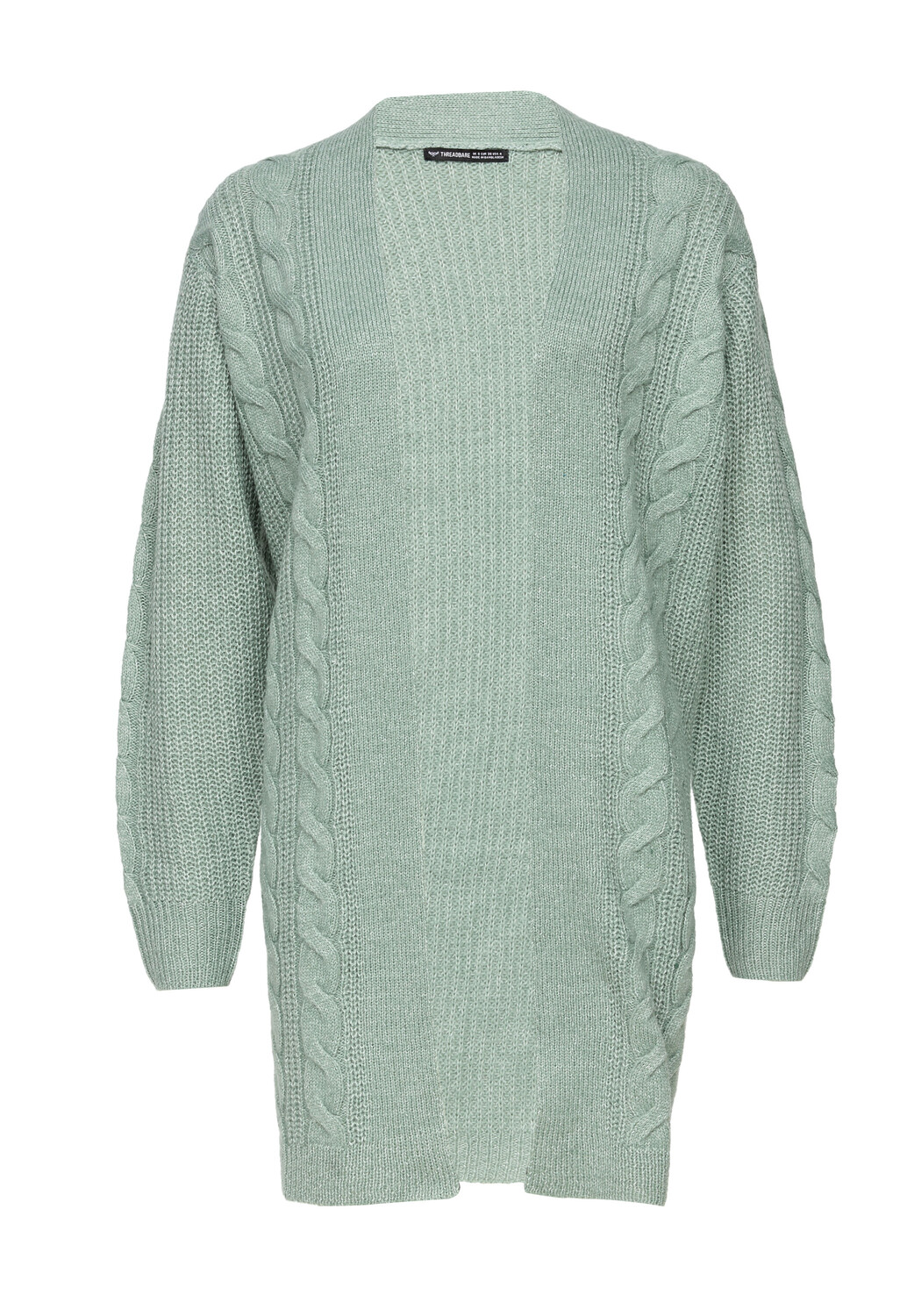 

Кардиган Threadbare Strickjacke THB Rozanna Cable Detail, цвет Olivgrün