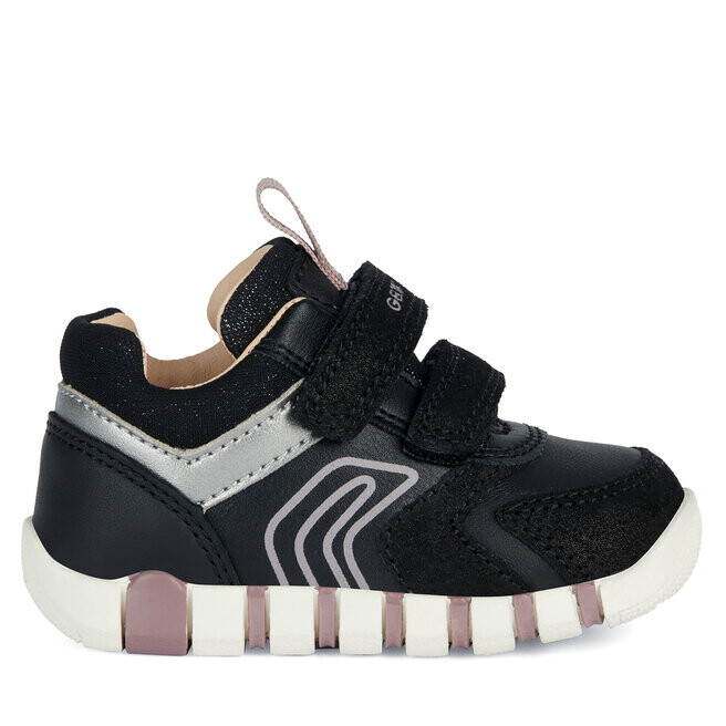 

Кроссовки Geox B Iupidoo Girl B3558C 077BC C9231 Black/Dk Pink, черный