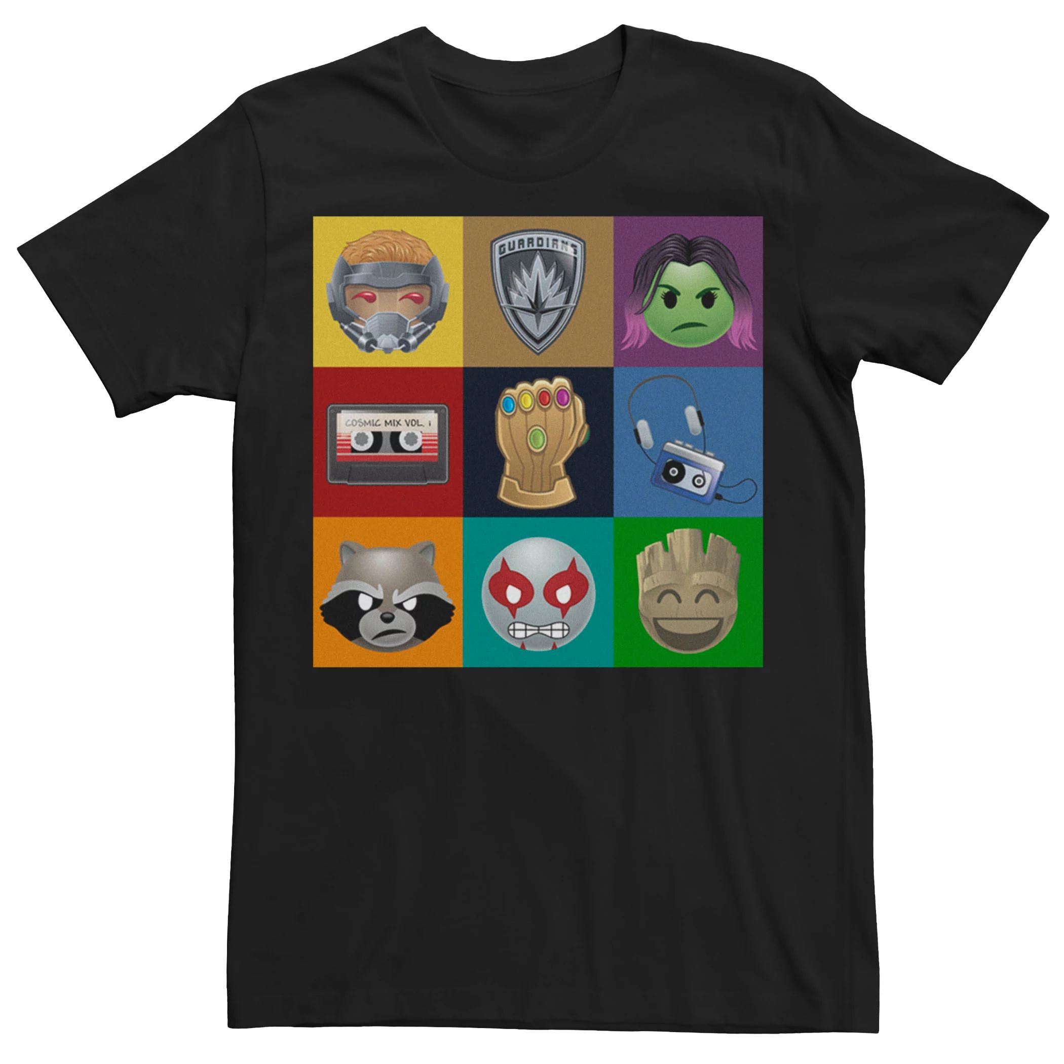 Мужская футболка с рисунком Marvel Guardians Of The Galaxy Emoji