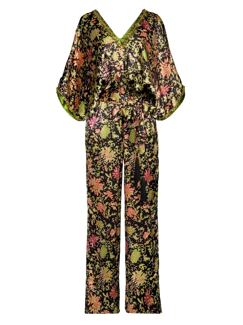 

Шелковый комбинезон для сна Yasugi Josie Natori, черный