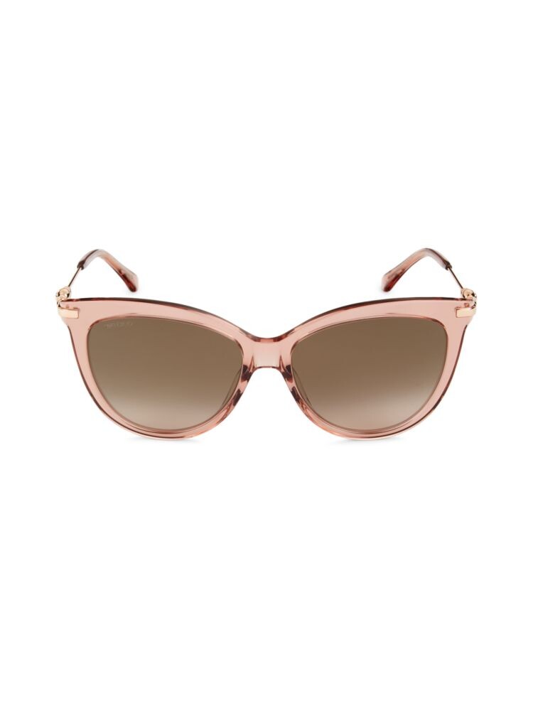 

Солнцезащитные очки «кошачий глаз» Tinsley 56MM Jimmy Choo, цвет Pink Havana