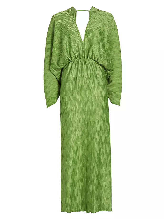 Атласное платье Les Éléments Riviera с объемными рукавами L'Idée, цвет fern