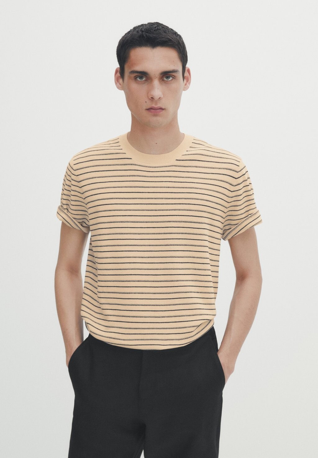 

Футболка с принтом Massimo Dutti, бежевый
