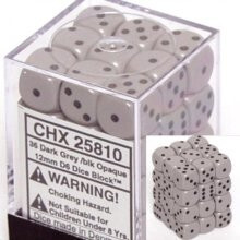 

Аксессуары Chessex Chessex 12mm d6 Set: Opaque Dark Grey w/Black (36)