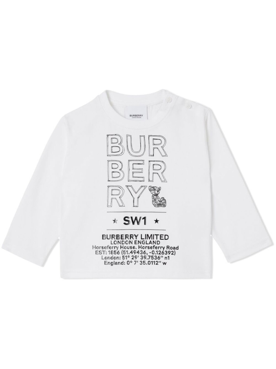

Burberry Kids футболка с логотипом, белый