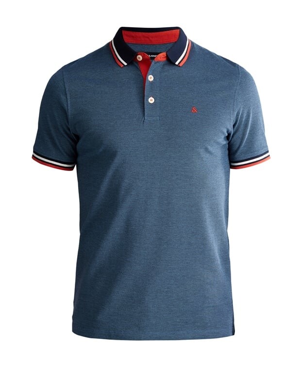 

Рубашка-поло из пике Jack & Jones, темно-синий