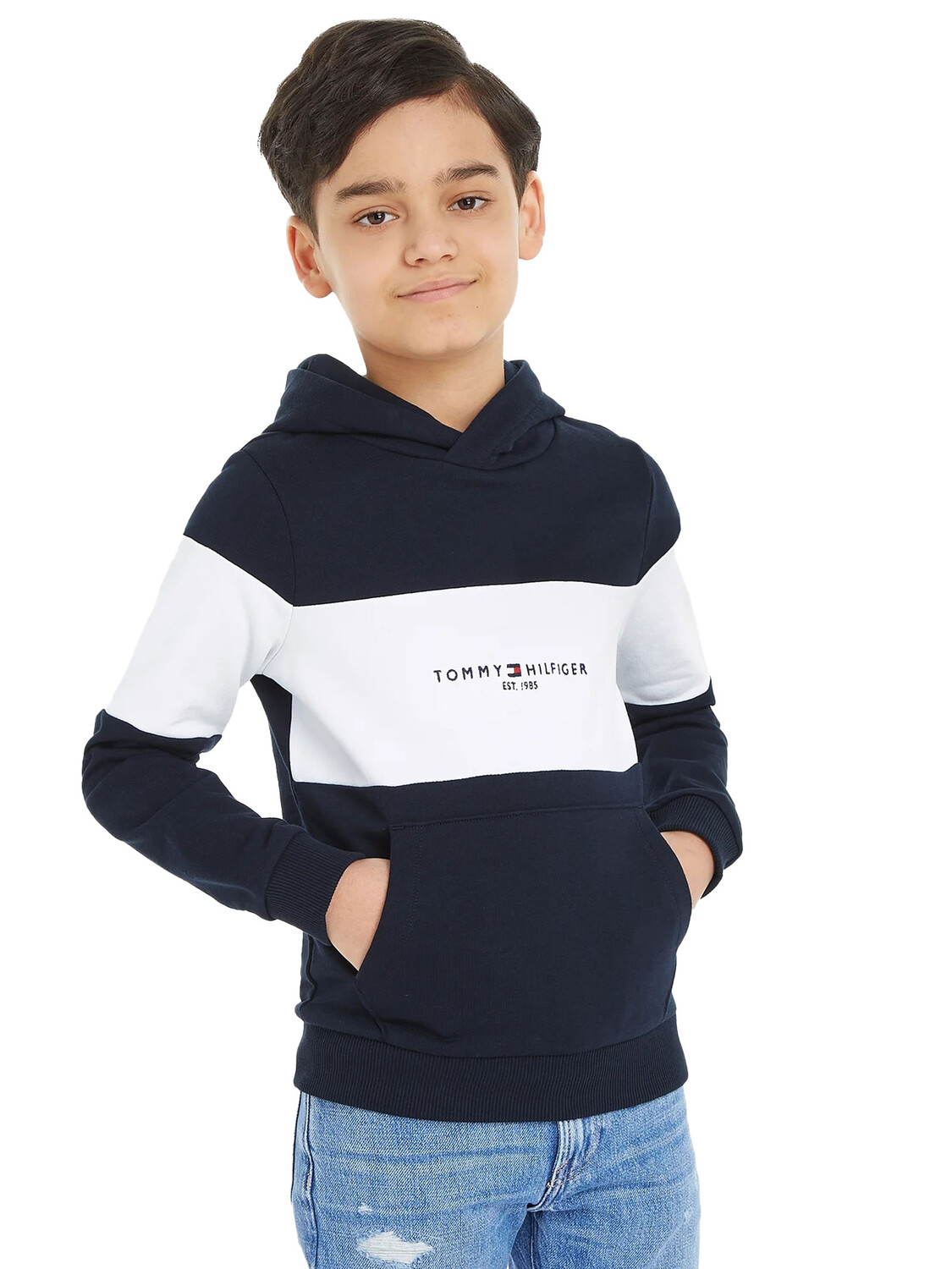 

Tommy HILFIGER Детский свитшот с цветными блоками, синий/белый